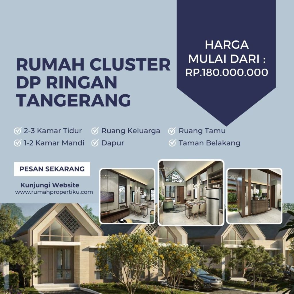 Rumah Cluster DP Ringan Tangerang